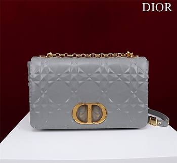 	 Bagsaaa Dior Caro Large Shoulder Bag Grey - 28x17x9cm