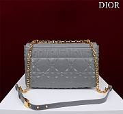 	 Bagsaaa Dior Caro Large Shoulder Bag Grey - 28x17x9cm - 3
