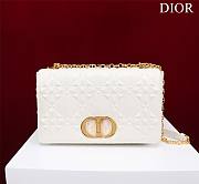 	 Bagsaaa Dior Caro Large Shoulder Bag White with gold hardware - 28x17x9cm - 1
