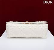 	 Bagsaaa Dior Caro Large Shoulder Bag White with gold hardware - 28x17x9cm - 6