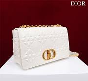 	 Bagsaaa Dior Caro Large Shoulder Bag White with gold hardware - 28x17x9cm - 3