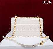 	 Bagsaaa Dior Caro Large Shoulder Bag White with gold hardware - 28x17x9cm - 2