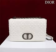 	 Bagsaaa Dior Caro Large Shoulder Bag White with black hardware - 28x17x9cm - 1