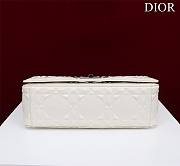 	 Bagsaaa Dior Caro Large Shoulder Bag White with black hardware - 28x17x9cm - 6