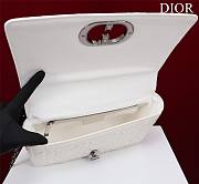	 Bagsaaa Dior Caro Large Shoulder Bag White with black hardware - 28x17x9cm - 5