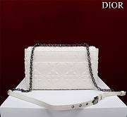 	 Bagsaaa Dior Caro Large Shoulder Bag White with black hardware - 28x17x9cm - 3