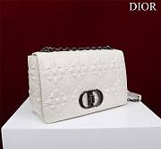 	 Bagsaaa Dior Caro Large Shoulder Bag White with black hardware - 28x17x9cm - 4