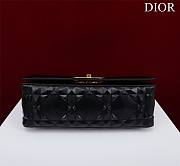 	 Bagsaaa Dior Caro Large Shoulder Bag Black With Gold Hardware - 28x17x9cm - 6