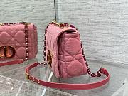 Bagsaaa Dior Caro Macrocanage Denim Pink - 25.5*15.5*8cm - 6