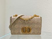 	 Bagsaaa Dior Caro Medium Cannage Beige Bag - 25.5*15.5*8cm - 1