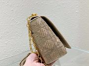 	 Bagsaaa Dior Caro Medium Cannage Beige Bag - 25.5*15.5*8cm - 4