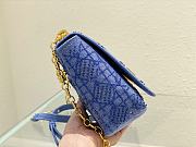 	 Bagsaaa Dior Caro Medium Cannage Blue Bag - 25.5*15.5*8cm - 6