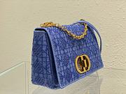 	 Bagsaaa Dior Caro Medium Cannage Blue Bag - 25.5*15.5*8cm - 5