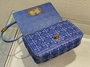 	 Bagsaaa Dior Caro Medium Cannage Blue Bag - 25.5*15.5*8cm - 3