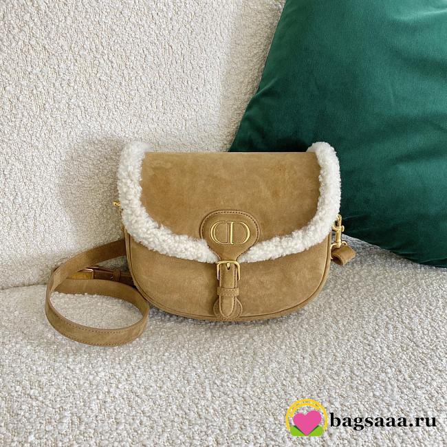 Bagsaaa Dior CD Bobby Medium Yellow Fur Leather - 22x17x6cm - 1