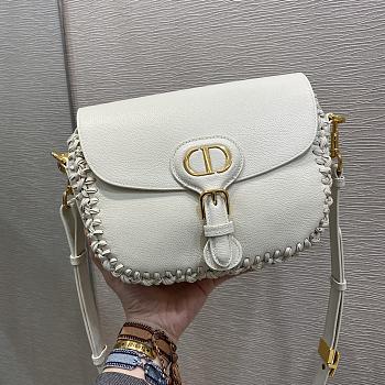 Bagsaaa Dior CD Meidum Bobby Grained Calfskin Leather with Whipstitched Seams