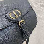 	 Bagsaaa Dior CD Meidum Bobby Grained Calfskin Leather with Whipstitched Seams black - 6