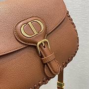 	 Bagsaaa Dior CD Meidum Bobby Grained Calfskin Leather with Whipstitched Seams brown - 6