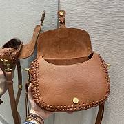 	 Bagsaaa Dior CD Meidum Bobby Grained Calfskin Leather with Whipstitched Seams brown - 5