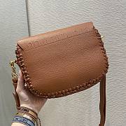 	 Bagsaaa Dior CD Meidum Bobby Grained Calfskin Leather with Whipstitched Seams brown - 4