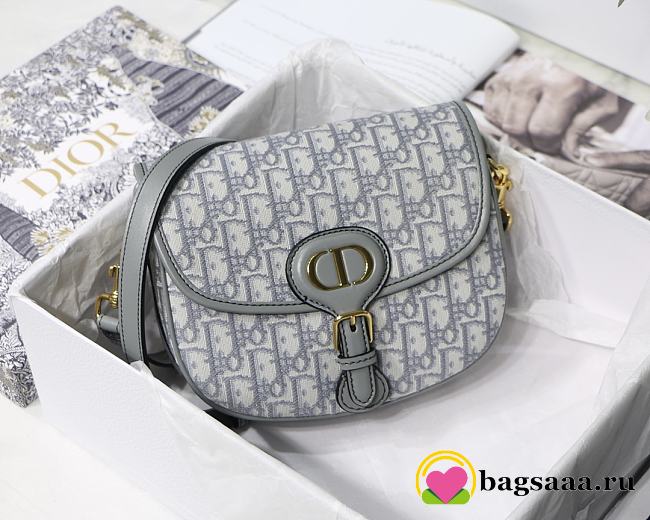 Bagsaaa Dior CD Bobby Medium Oblique Grey - 22x17x6cm - 1