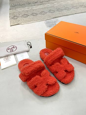 Bagsaaa Hermes Chypre Sandals Orange