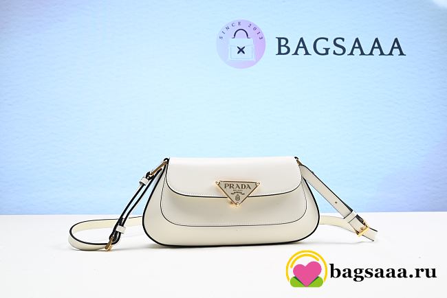 Bagsaaa Prada Logo Plaque Shoulder Bag White - 24x11x4cm - 1