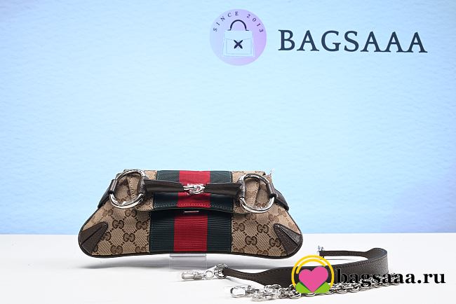 Bagsaaa Gucci Horsebit Chain Small Shoulder Bag - 27*11.5*5cm - 1