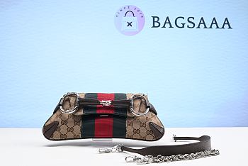 Bagsaaa Gucci Horsebit Chain Small Shoulder Bag - 27*11.5*5cm