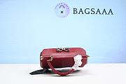 Bagsaaa DOLCE & GABBANA  Small Iguana Print Calfskin Sicily Bag With Crystal Dg Logo Patch - Red - 4