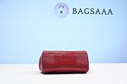 Bagsaaa DOLCE & GABBANA  Small Iguana Print Calfskin Sicily Bag With Crystal Dg Logo Patch - Red - 3