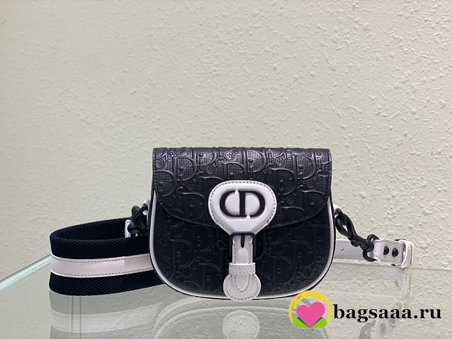 Bagsaaa Dior Perforated Oblique Small Bobby Bag Black - 1
