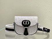 	 Bagsaaa Dior Perforated Oblique Small Bobby Bag White - 1