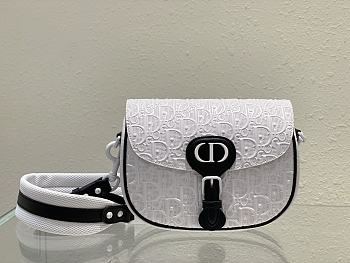 	 Bagsaaa Dior Perforated Oblique Medium Bobby Bag White