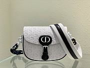 	 Bagsaaa Dior Perforated Oblique Medium Bobby Bag White - 2