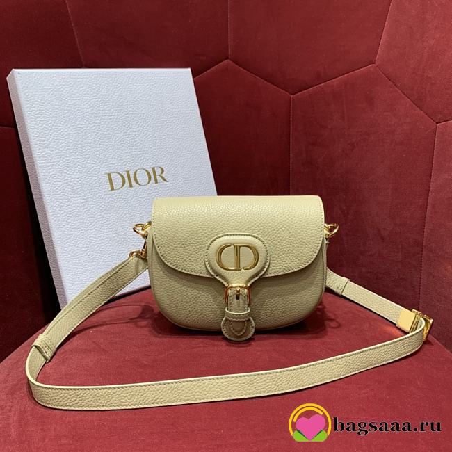 	 Bagsaaa Dior Small Bobby Grained Calfkskin Beige Bag - 1