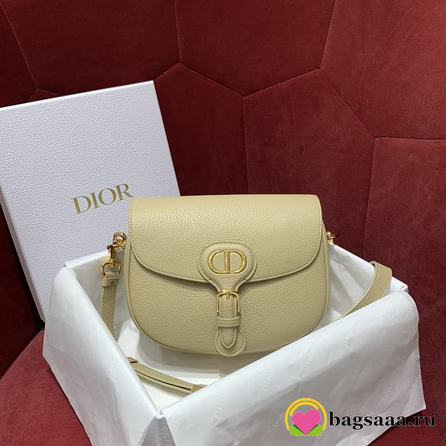 	 Bagsaaa Dior Medium Bobby Grained Calfkskin Beige Bag - 1