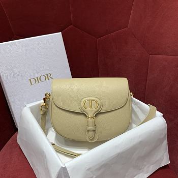 	 Bagsaaa Dior Medium Bobby Grained Calfkskin Beige Bag