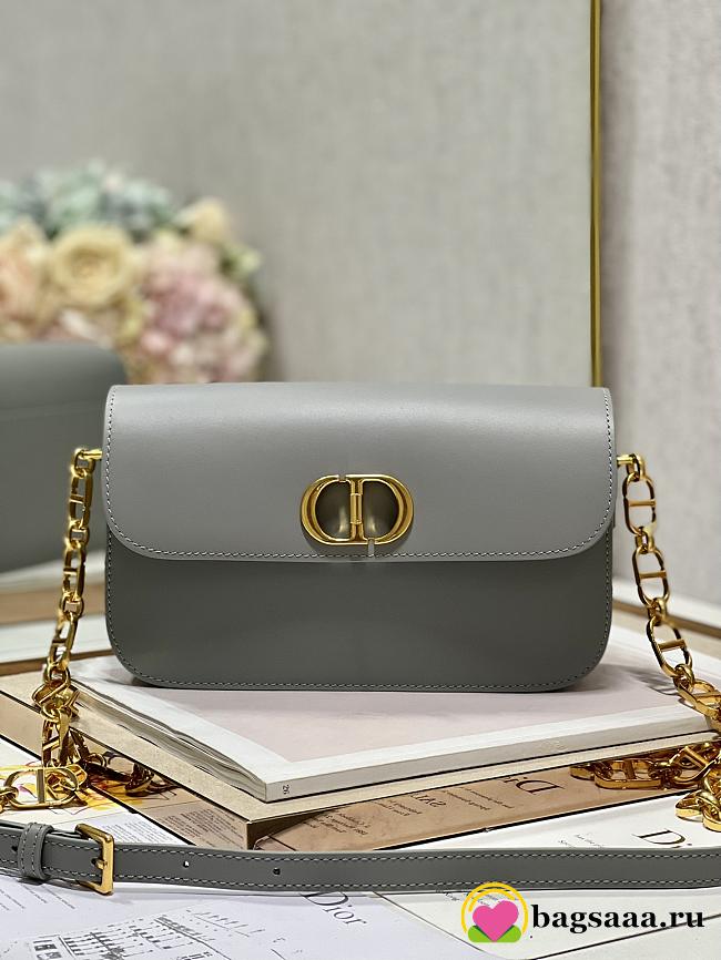	 Bagsaaa Dior 30 Montaigne Avenue Bag Grey Box Calfskin - 22.5 x 12.5 x 6.5 cm - 1