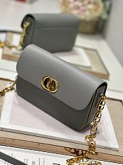 	 Bagsaaa Dior 30 Montaigne Avenue Bag Grey Box Calfskin - 22.5 x 12.5 x 6.5 cm - 5