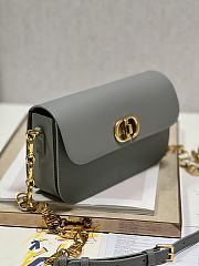 	 Bagsaaa Dior 30 Montaigne Avenue Bag Grey Box Calfskin - 22.5 x 12.5 x 6.5 cm - 4