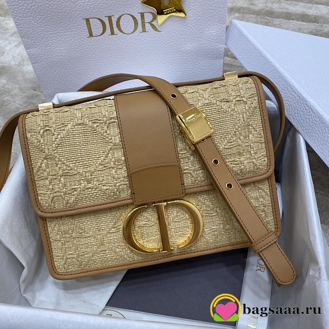 Bagsaaa Dior 30 Montaigne Natural Cannage Raffia - 24 x 17 x 8 cm - 1