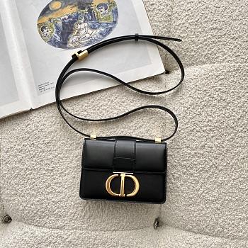 Bagsaaa Dior Mini Montaigne Black Bag - 15x11x4cm