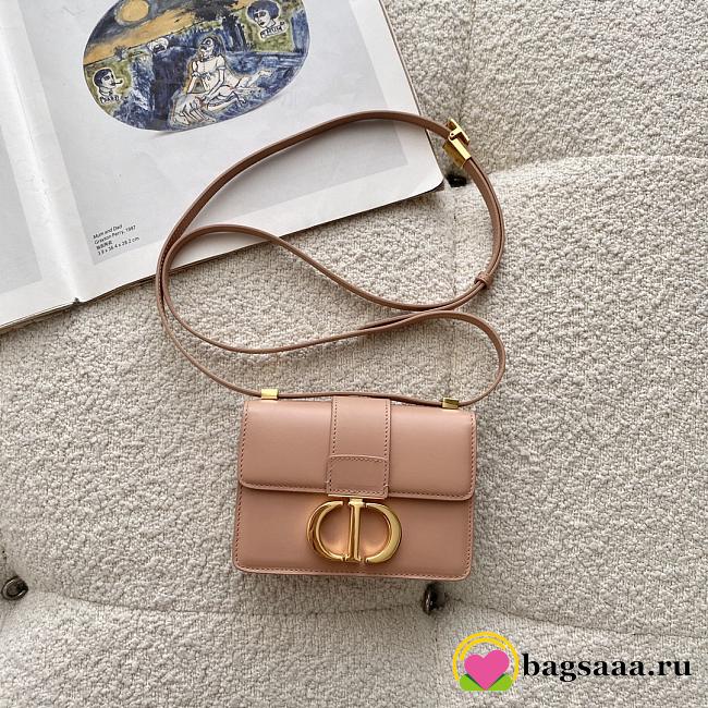 	 Bagsaaa Dior Mini Montaigne  Pink Bag - 15x11x4cm - 1