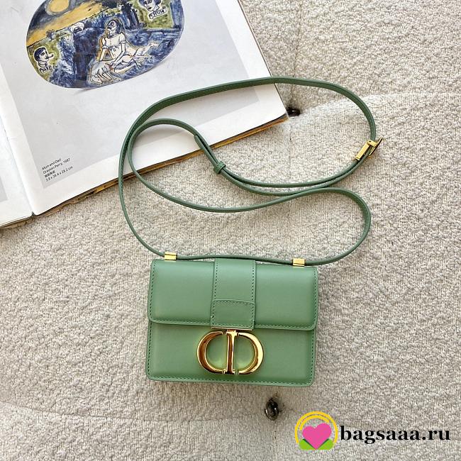 	 Bagsaaa Dior Mini Montaigne Green Bag - 15x11x4cm - 1