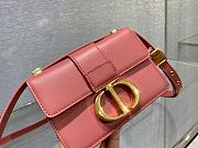 Bagsaaa Dior Mini Montaigne Dark Pink Bag - 15x11x4cm - 5