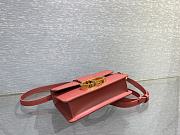 Bagsaaa Dior Mini Montaigne Dark Pink Bag - 15x11x4cm - 2