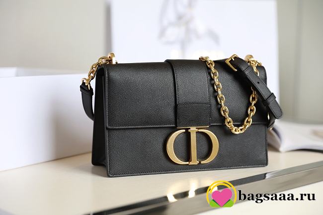 	 Bagsaaa Dior 30 Montaigne Grained Leather Black - 24x17x8cm - 1