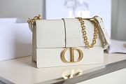 Bagsaaa Dior 30 Montaigne Grained Leather White - 24x17x8cm - 1