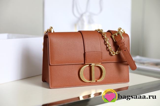 	 Bagsaaa Dior 30 Montaigne Grained Leather Brown - 24x17x8cm - 1